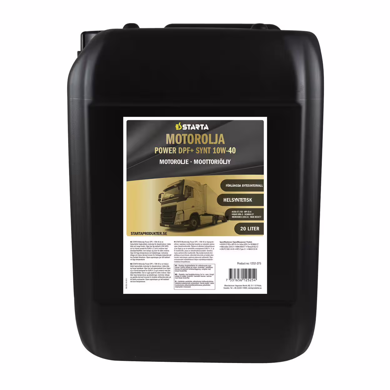 Starta - Motorolja Power DPF+ Synt 10W-40