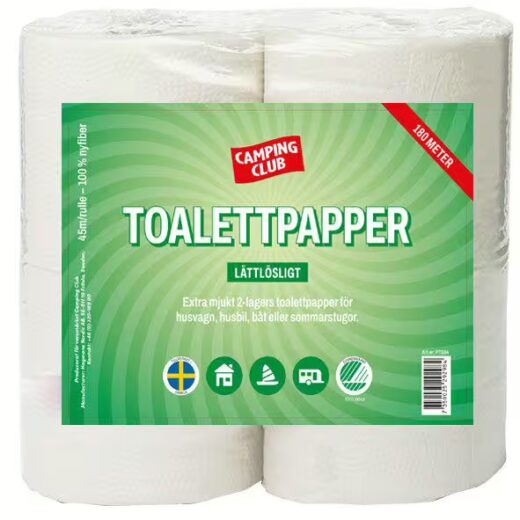 Camping Club - Toalettpapper 4-pack